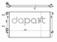 Радиатор охлаждения Volkswagen Фольксваген Golf Гольф v 03- / Touran Туран 03- / Audi Ауди a3 03-12 / Audi Ауди tt 06- / Skoda Шкода Superb Суперб 08- см.комментарий SAT SGVW0008