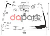 Стекло лобовое в клей Toyota Тойота Camry Камри 2001-2006 XYG ACV30RLFW/X