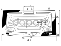 Стекло заднее с обогревом LADA KALINA 5D HBK 04-18 BOR 4549BGSH1B