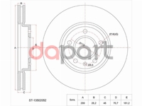 Диск тормозной передний Chevrolet Шевроле Cruze Круз 09- 1,8 / 1,6 Opel Опель Astra Астра j 1,4 / 1,6 SAT ST13502052