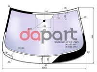 Стекло лобовое атермальное в клей Skoda Шкода Rapid Рапид / Seat Сеат toledo 4d 12- (solar-x защита от ультрафиолета) XYG SOLARRAP12VCPLFW/X