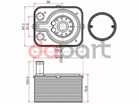 Радиатор масляный Audi Ауди a3 03- / a4 00- / a5 07- / q7 07- / Skoda Шкода Fabia Фабия 99- / Octavia Октавия 04- / Volkswagen Фольксваген Golf Гольф 03- / p SAT ST038117021B