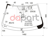 Стекло лобовое + дд TOYOTA CAMRY 06-11 KMK TOYT0033