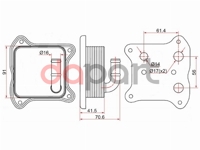 Радиатор масляный Audi Ауди a1 10- / a3 03- / Skoda Шкода Fabia Фабия 07- / Octavia Октавия 04- / Rapid Рапид 12- / Volkswagen Фольксваген Jetta Джетта 10- / Polo Поло SAT ST03F117021A