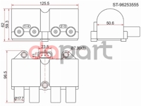 Катушка зажигания Chevrolet Шевроле Aveo Авео 06- / Captiva Каптива 06- / Cruze Круз / Lacetti Лачетти t18 05- / Daewoo Дэу Matiz Матиз 05- / Lanos Ланос 97- SAT ST96253555