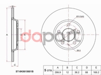 Диск тормозной передний Audi Ауди q5 / a4 / a5 / a6 08- SAT ST8K0615601B