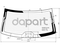 Стекло заднее с обогревом LADA GRANTA 4D 11- / DATSUN ON-DO 4D 14- BOR 4599BGSS4B