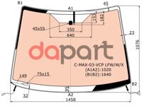 Стекло лобовое с обогревом в клей Ford Форд C-max Си-мах MPV МПВ 2003- XYG CMAX03VCPLFW/W/X