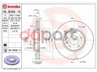 Диск тормозной передний Chevrolet Шевроле Cruze Круз 09- 1 , 8 / 1 , 6 Opel Опель Astra Астра j 1 , 4 / 1 , 6 BREMBO 09B35610