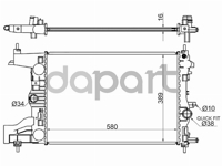 Радиатор охлаждения Chevrolet Шевроле Cruze Круз 1.6 / 1.8 09- / / orlando / Zafira Зафира c 1.8 10- / / Opel Опель Astra Астра j 1.4 / 1.6 / 1.8 09- SAT SGCH0006MT