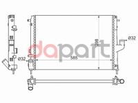 Радиатор охлаждения Renault Рено Duster Дастер 10- / Logan Логан 08- / Lada Лада Largus Ларгус 12- (для авто с кондиционером) SAT RN0002082