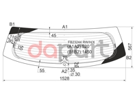 Стекло заднее (крышка багажника) с обогревом Acura Акура rdx 06-12 xyg fb23244rwhx