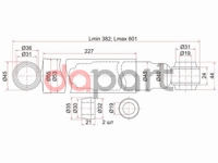 Амортизатор задний Isuzu Исузу Elf Эльф 250 / nkr long(rigid) / npr66 / nqr71 / 75 / Isuzu Исузу truck 4be1 86-97 левый=правый SAT ST8972536510