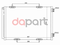 Радиатор кондиционера Citroen Ситроен c2 / c3 / ds3 / c3 Picasso Пикассо 09- / / Peugeot Пежо 1007 / 2008 / 207 / 208 SAT STPG04394A0