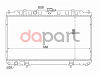 Радиатор охлаждения Nissan Ниссан ad / Wingroad Вингроад / Sunny Санни b15 / Almera Альмера / Bluebird Блюберд Sylphy Силфи / Primera Примера p12 SAT NS000116MT