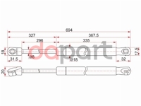 Амортизатор капота левый=правый Toyota Тойота Camry Камри 12- SAT ST5345006100