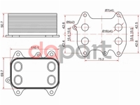 Радиатор масляный Audi Ауди a1 10- / a3 03- / a4 07- / a5 07- / a6 11- / q3 11- / q5 08- / Skoda Шкода Fabia Фабия 07- / Octavia Октавия 04- / SAT ST03L117021C