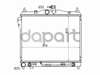 Радиатор охлаждения Hyundai Хендай Getz Гетц 1.3 / 1.4 / 1.6 02-(трубчатый) SAT SGHY0008