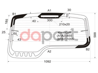 Стекло заднее с обогревом CHEVROLET NIVA 02- BOR 4544BGSR