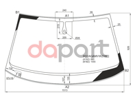 Стекло лобовое + дд AUDI A6 (C7) 4 / 5D 12-18 SAINT-GOBAIN SEKURIT 8611AGAMVWZ1W