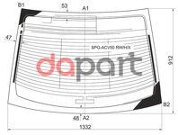 Стекло заднее с обогревом Toyota Тойота Camry Камри acv50 4d sed 2012- SAT SPGACV50RW/H/X