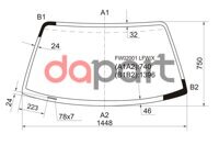 Стекло лобовое в клей Toyota Тойота Rav4 Рав 4 sxa1# 94-00 3 / 5d XYG FW02001LFW/X