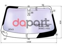 Стекло лобовое в клей BMW БМВ 1-ser f20 12- 3 / 5d(solar-x защита от ультрафиолета) XYG SOLAR2467AGNVLFW/X