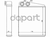 Радиатор отопителя салона Audi Ауди a3 / s3 03- / tt 06- / Seat Сеат altea / toledo 04- leon 05- / Skoda Шкода Octavia Октавия SAT STAU073950