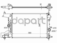 Радиатор охлаждения Chevrolet Шевроле Cruze Круз 1.6 / 1.8 09- / / orlando / Zafira Зафира c 1.8 10- / / Opel Опель Astra Астра j 1.4 / 1.6 / 1.8 09- (пл SAT CH0006MT