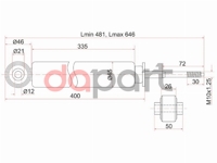 Амортизатор задний Honda Хонда Stepwgn Степвагон / s-mx 96-02 левый=правый SAT ST52611S47004