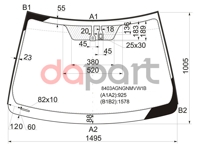 Стекло лобовое + дд TOYOTA CAMRY ACV50 11-18 FUYAO 8403AGNGNMVW1B