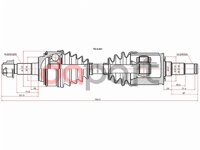 Привод в сборе передний Toyota Тойота Tundra Тундра / Sequoia Секвойя 06- SAT TO5201