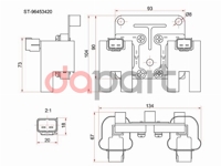 Катушка зажигания Chevrolet Шевроле Aveo Авео 06- / Cruze Круз 09- (модуль) SAT ST96453420
