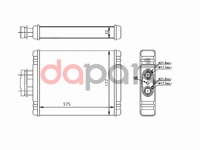 Радиатор отопителя салона Audi Ауди a1 10- / Skoda Шкода Fabia Фабия 99- / Roomster Румстер 06- / Volkswagen Фольксваген fox 05- / Polo Поло 01- / Polo Поло SAT STVW013950