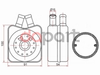 Радиатор масляный Audi Ауди a4 94-00 / a6 94-05 / Skoda Шкода Octavia Октавия 96-10 / Volkswagen Фольксваген Passat Пассат 96-00 SAT ST078117021A