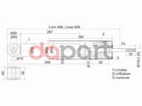 Амортизатор задний Honda Хонда Fit Фит / aria / mobilio 01- левый=правый SAT ST52610SAAG02