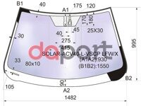 Стекло лобовое в клей Toyota Тойота Camry Камри 2006- XYG SOLARACV40LVSCPLFW/X