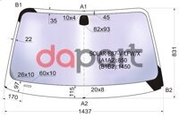 Стекло лобовое атермальное в клей BMW БМВ 1-series e87 04- 2 / 3 / 5d(solar-x защита от ультрафиолета) XYG SOLARE87VLFW/X