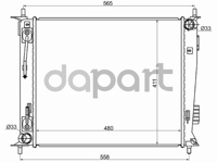 Радиатор охлаждения Kia Киа Soul Соул 1.6 09- SAT KI0010